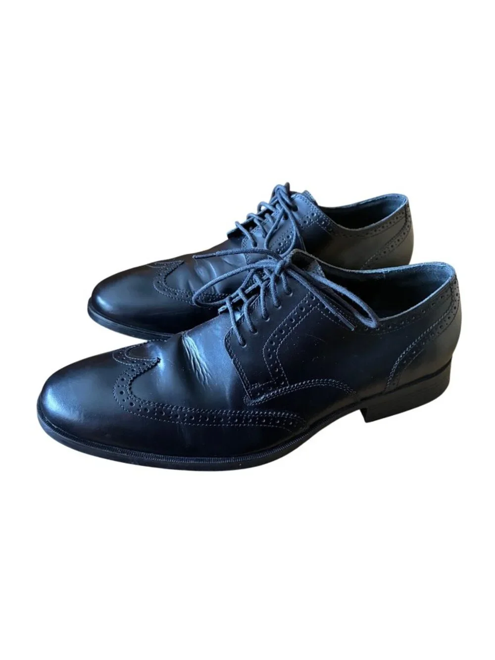 Cole Haan Men’s Black Leather Wingtip Oxford C13146‎ Lace-Up Dress Shoes 11 M